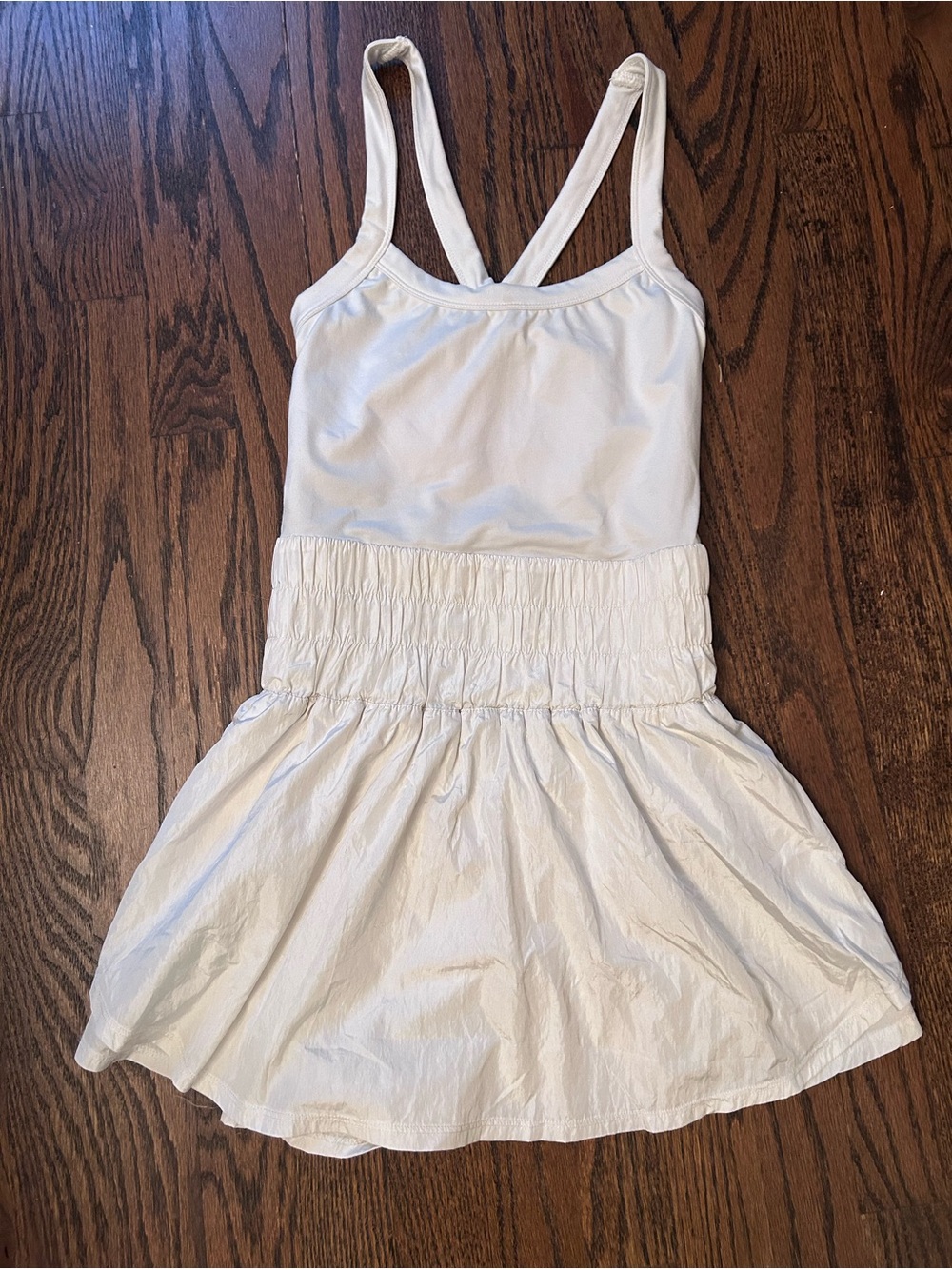Free People White One-Piece Bodysuit Skirt Dress medium